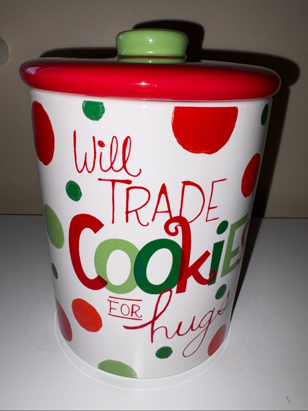 Hallmark Will Trade Cookies for Hugs Holiday Christmas Festive Cookie Jar